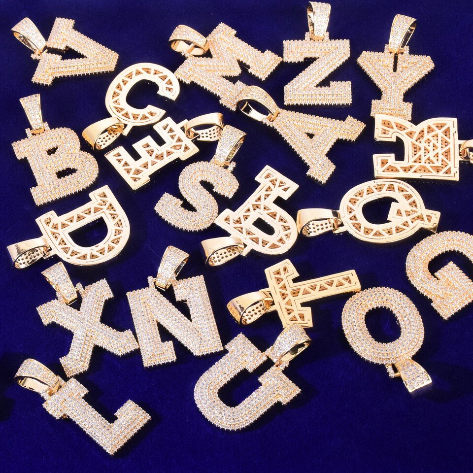 Triple Layer Letter Pendant - 3