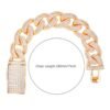 Bracelet baguette pour hommes en doré - 5