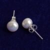 Relief Letter Pearl Earrings - 5