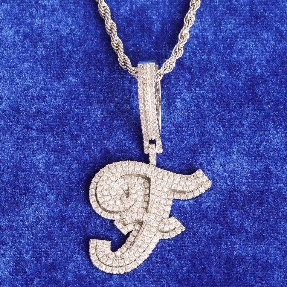 Initial Letter Necklace for Men - 4