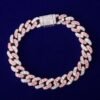 Rose Cuban Link Bracelet