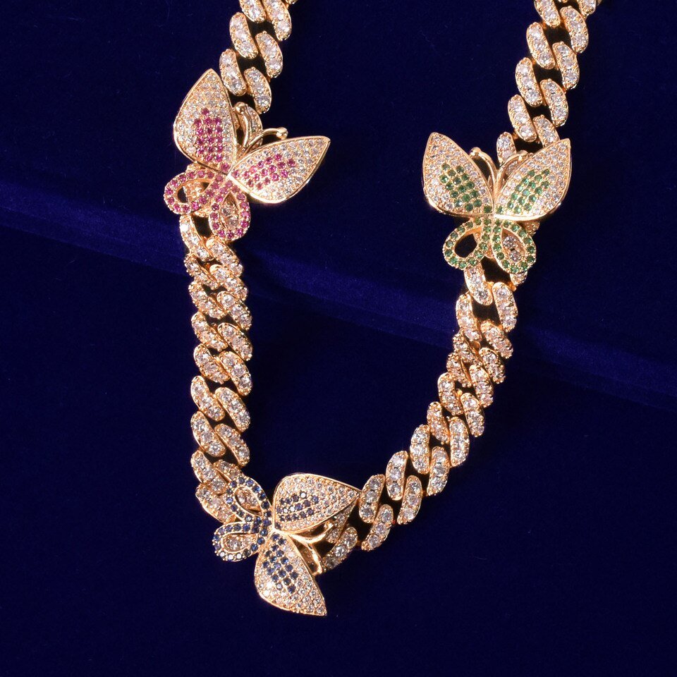 Collier Maillons Cubains Colorés avec Papillon - 4