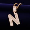Pendentif Lettres Doré Baguette