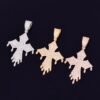 Collier Pendentif Croix Coulante - 6