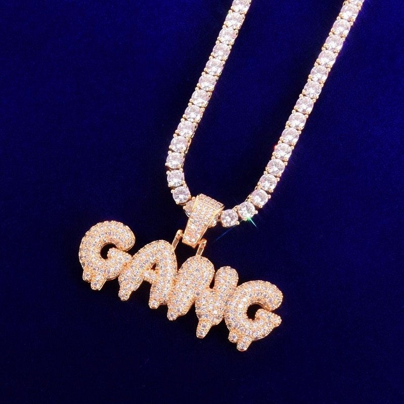 Letter Pendant Necklace GANG - 3