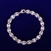 Bracelet maillon 7mm pour hommes en doré brillant - 3