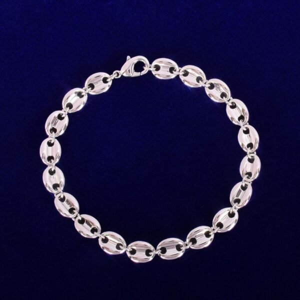 Bracelet maillon 7mm pour hommes en doré brillant - 3