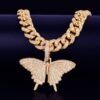 Collier pendentif papillon