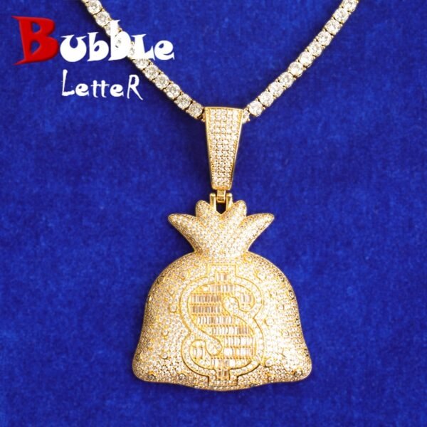 Pendentif Sac d'Argent Dollar - 1