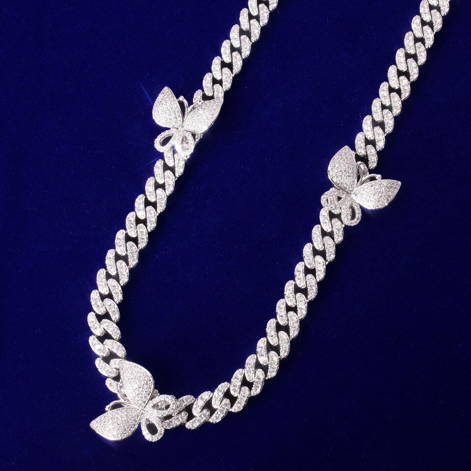 Cuban Miami Necklace with Butterfly - 4