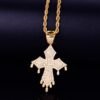 Collier Pendentif Croix Coulante - 8