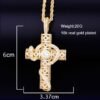 Collier Serpent Croix Doré Zircon - 5