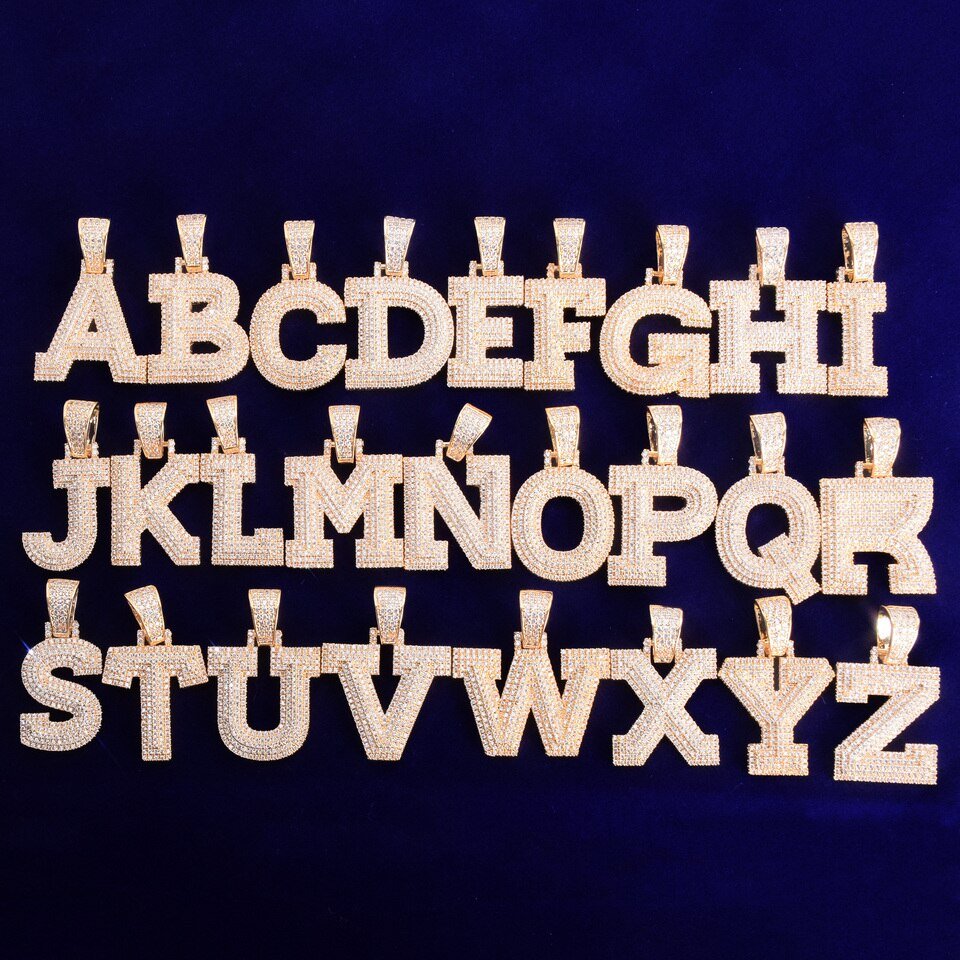 Triple Layer Letter Pendant - 5