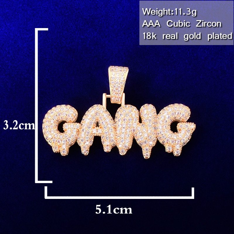 Letter Pendant Necklace GANG - 2