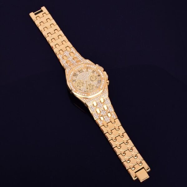 Montre Dorée Sertie de Strass - 2
