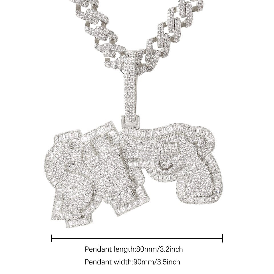 Pendentif Pistolet & Dollar - 7