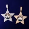 Collier médaille photo personnalisée doré pour homme - 5