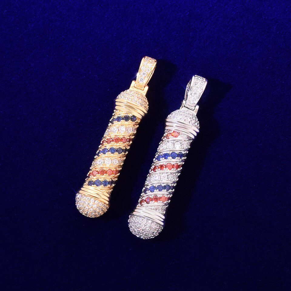 Gold Cylindrical Pendant - 3