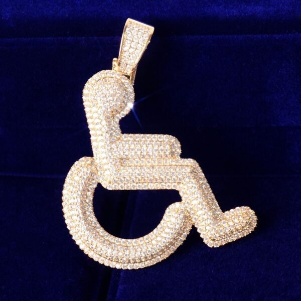 Pendentif Fauteuil Roulant Doré - 6