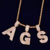 Pendentif Lettres Doré Baguette - 5