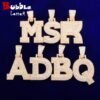 Pendentif Lettres Triple Couche - 1