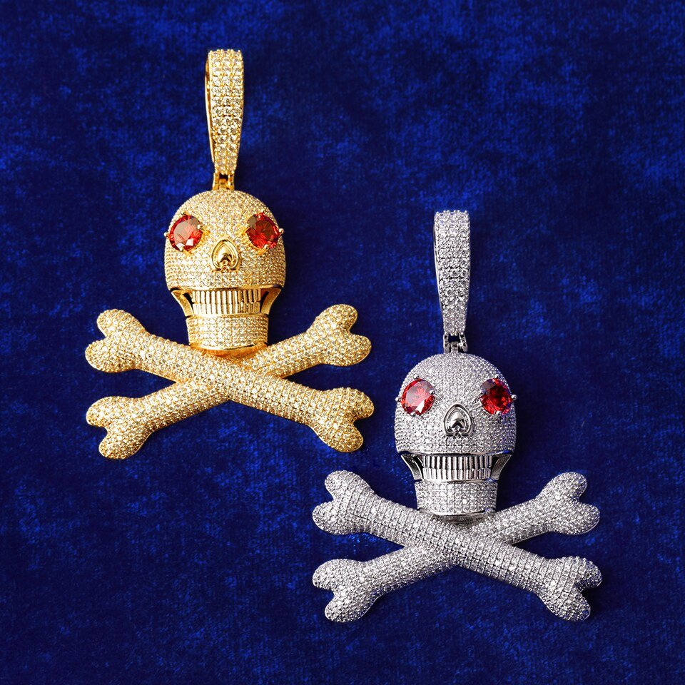 Animated Skull Pendant Necklace - 4