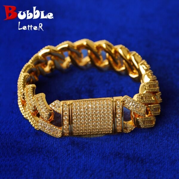 Bracelet Chaîne Cubaine Lettré - 1