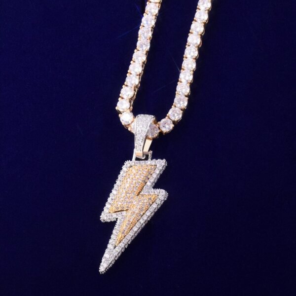 Pendentif Éclair Serti - 4