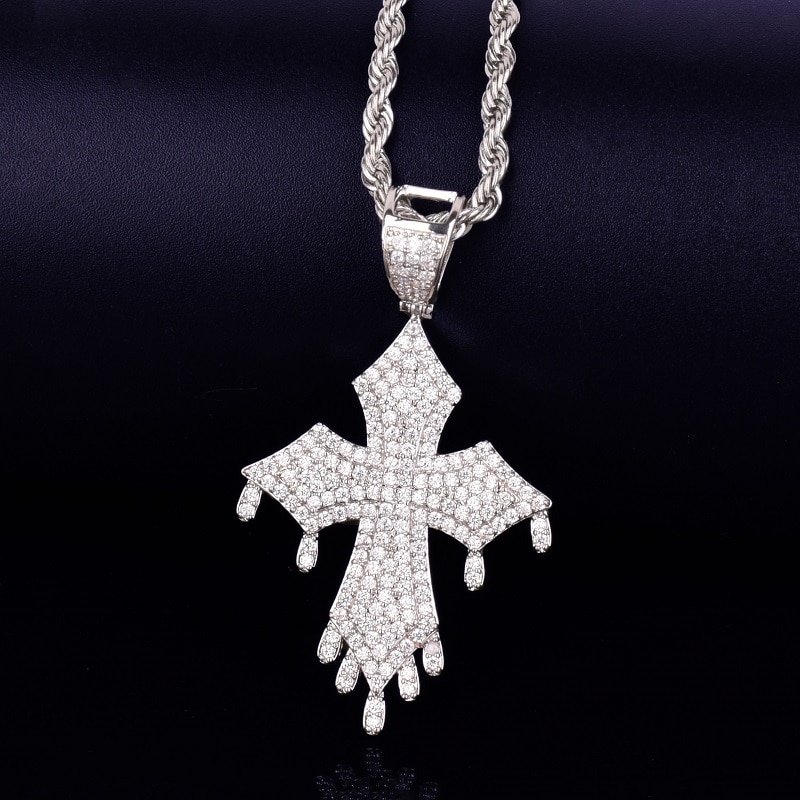 Sliding Cross Pendant Necklace - 4