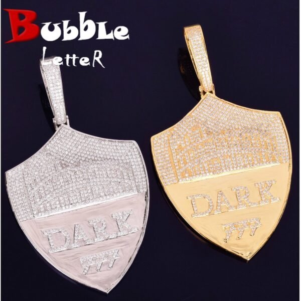 Pendentif Bouclier en Zircon pour Hommes - 1