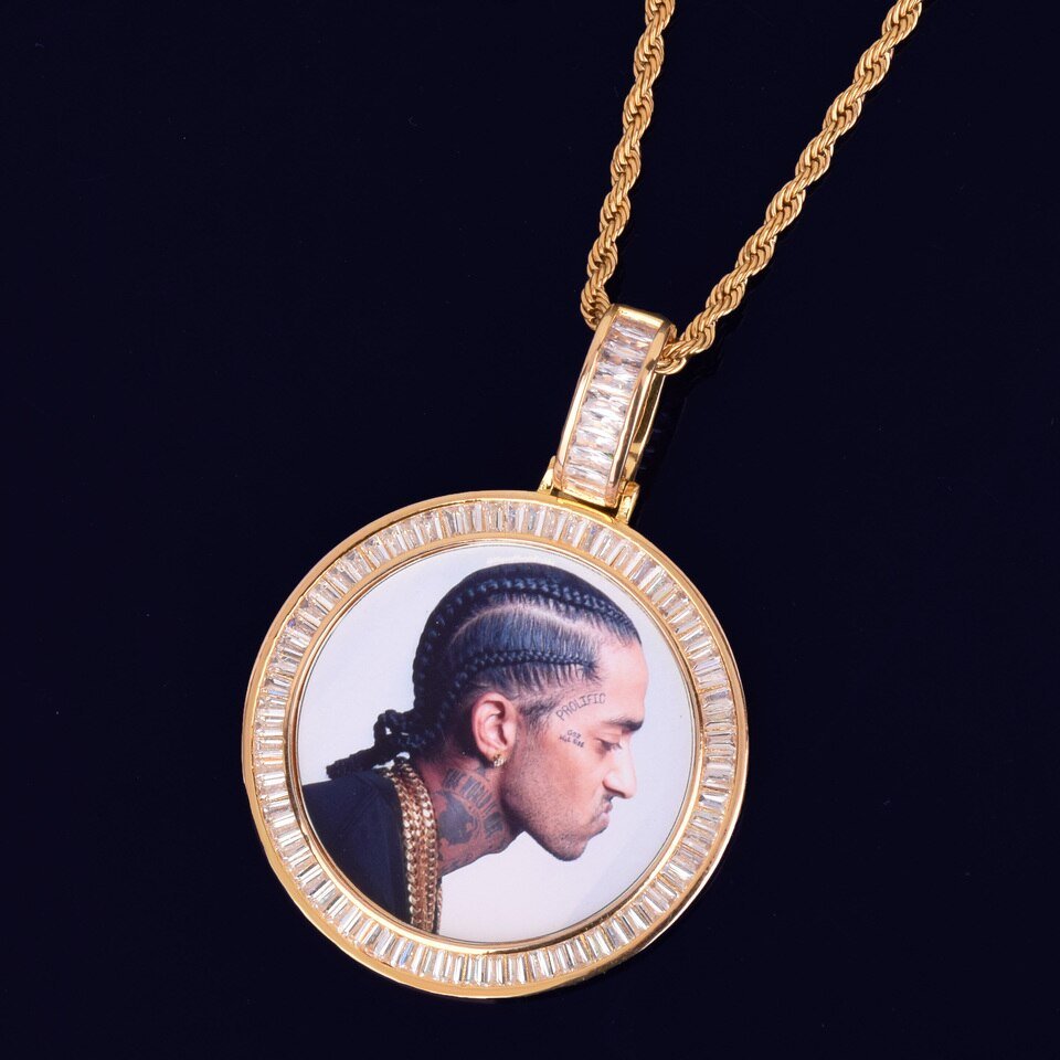 Collier Médaille Photo pour Hommes