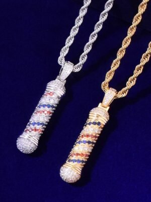 Gold Cylindrical Pendant