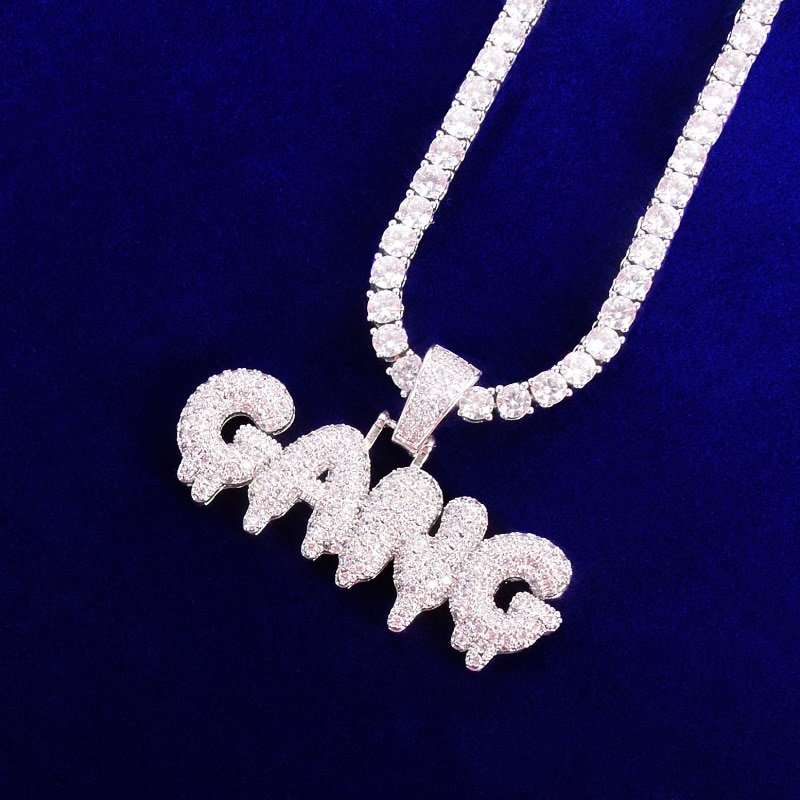 Collier Pendentif Lettres GANG