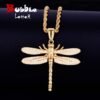 Collier Libellule Doré Zircon - 1