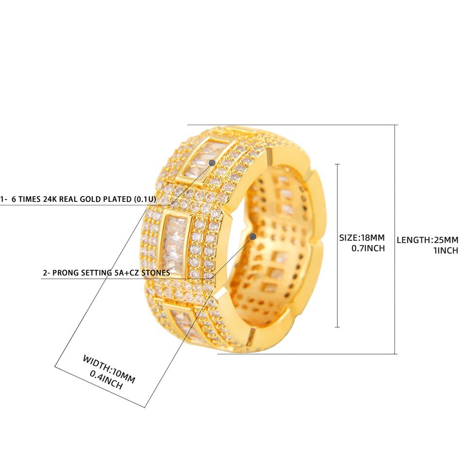 Gold Baguette Ring - 4