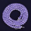 Collier Tennis Violet Lettres Doré - 5