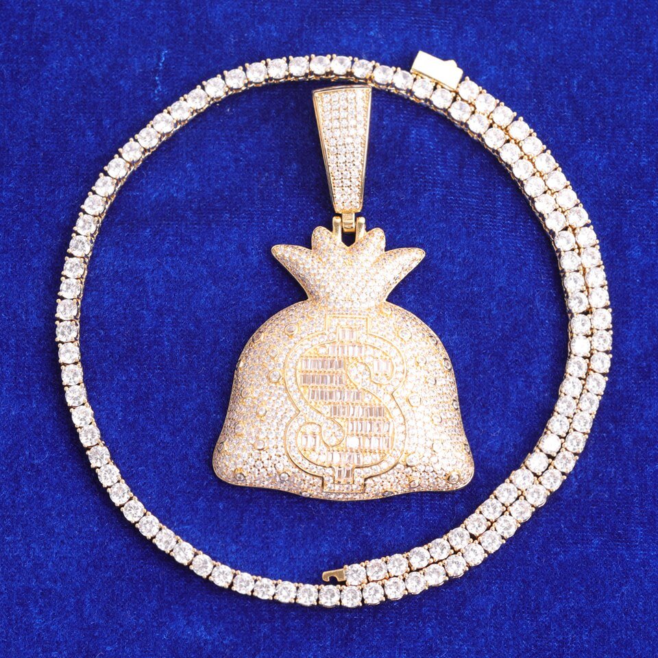 Silver Dollar Bag Pendant - 5