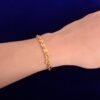 Bracelet maillon 7mm pour hommes en doré brillant - 7