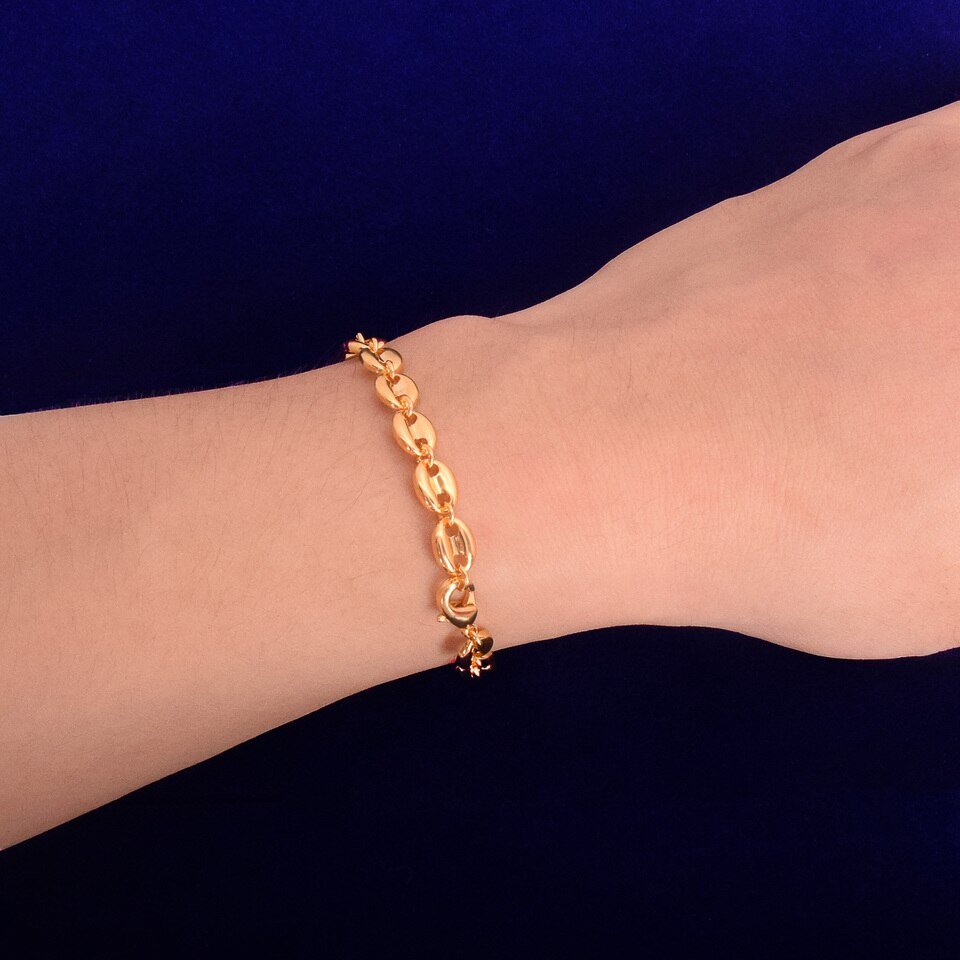 Gold Link Bracelet for Men - 7