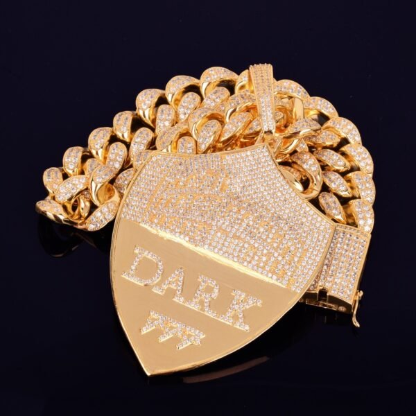 Pendentif Bouclier en Zircon pour Hommes - 5