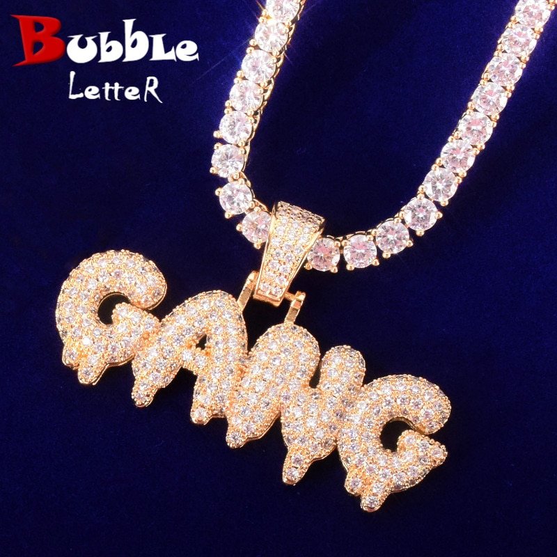 Letter Pendant Necklace GANG - 1