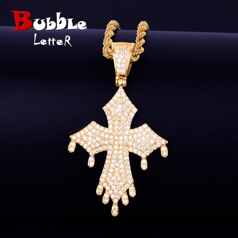 Sliding Cross Pendant Necklace - 1
