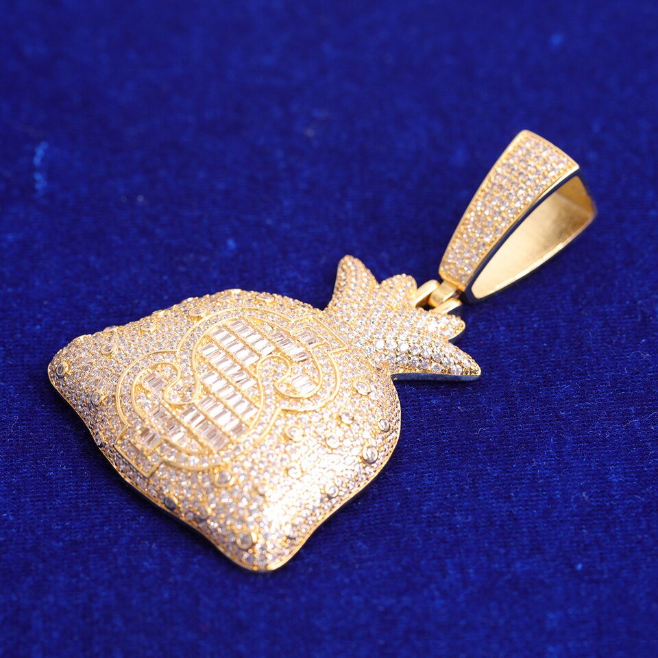 Silver Dollar Bag Pendant - 3