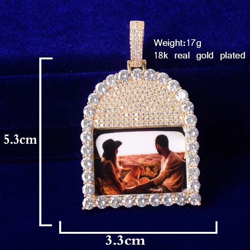 Gold Photo Pendant in Various Shapes - 22