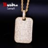 Collier Pendentif Carré en Zircon pour Hommes - 1