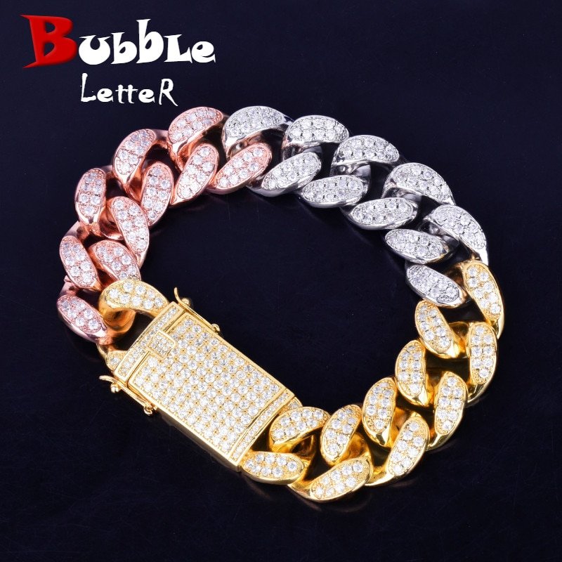 Bracelet chaîne cubaine épaisse pour hommes - 1