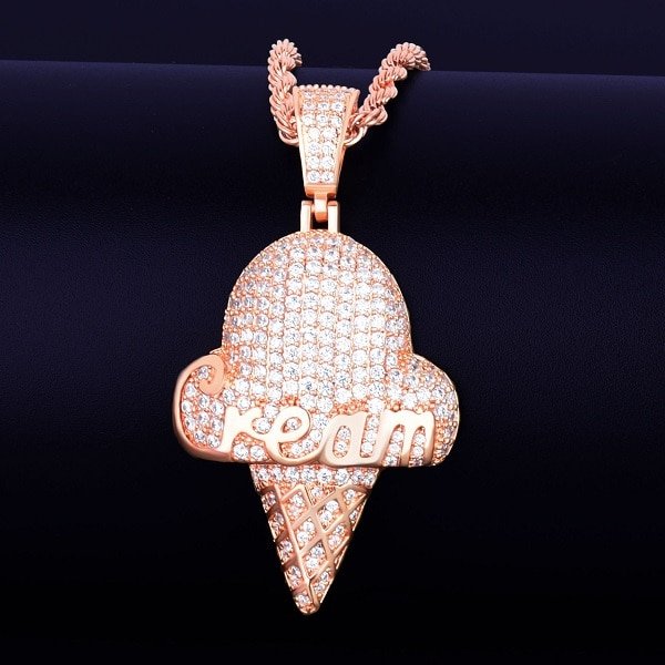 Collier Pendentif Glace en Zircon pour Hommes