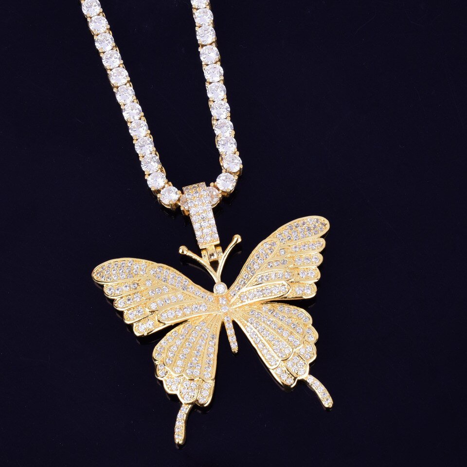 Collier & Pendentif Papillon en Zircon - 7