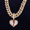 Pendentif Cœur Brisé Doré - 2