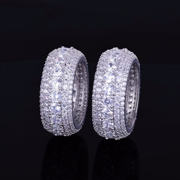 Bague en cuivre doré avec zircon pour homme - 2